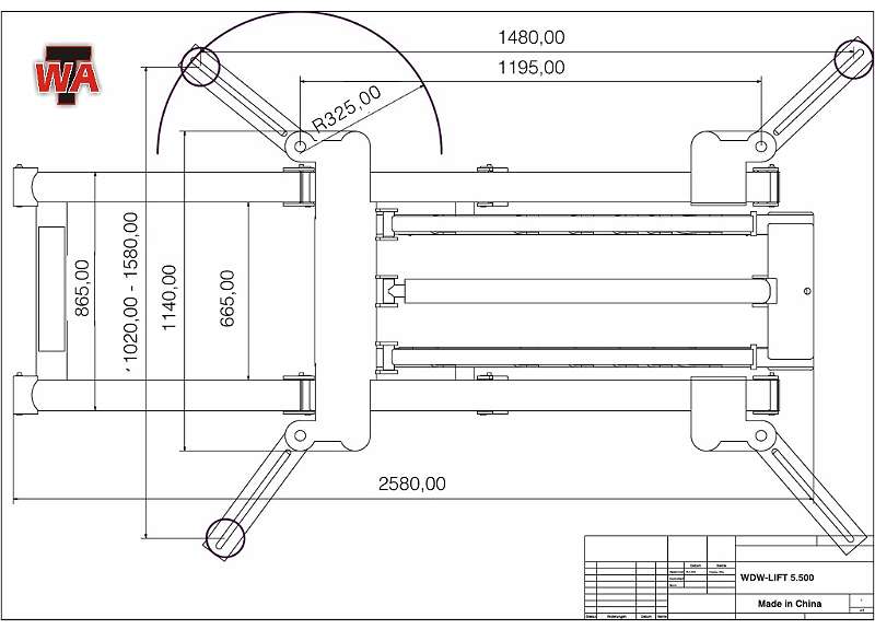 2. Mobile Hebebühne WDW Lift Original mit ital. Pumpe – Danntec KFZ